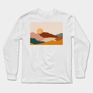 Modern Eathy Tones Mountains 10 Long Sleeve T-Shirt